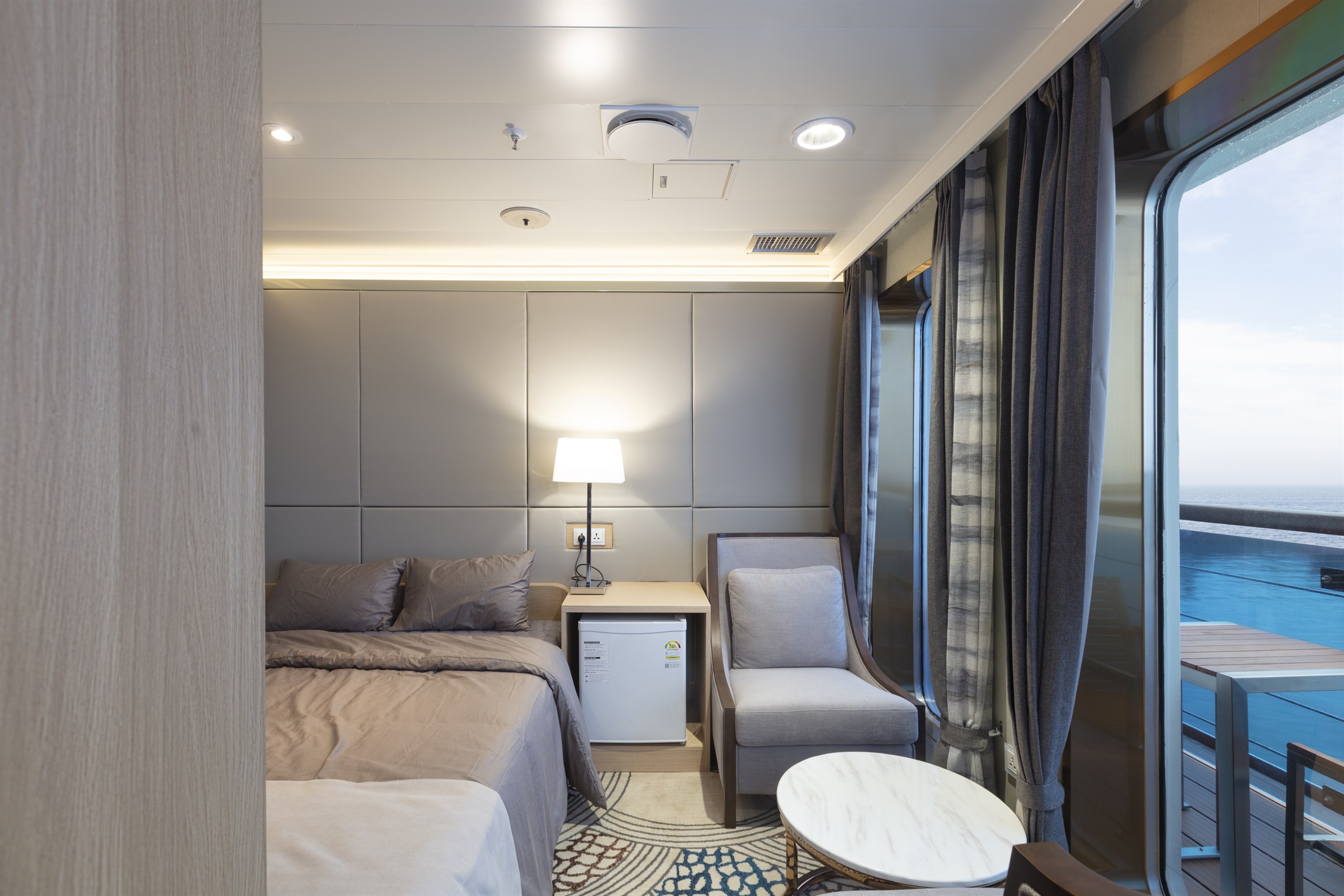 GOLD STELLA — sea-view passenger cabin with balcony